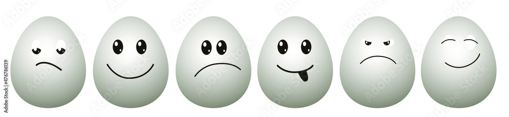 Human emotions in cartoon style. Vector image. Human emotions in cartoon style. Vector image.