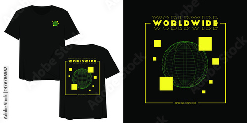 Street Wear Graphic Design Illustration of Worldwide