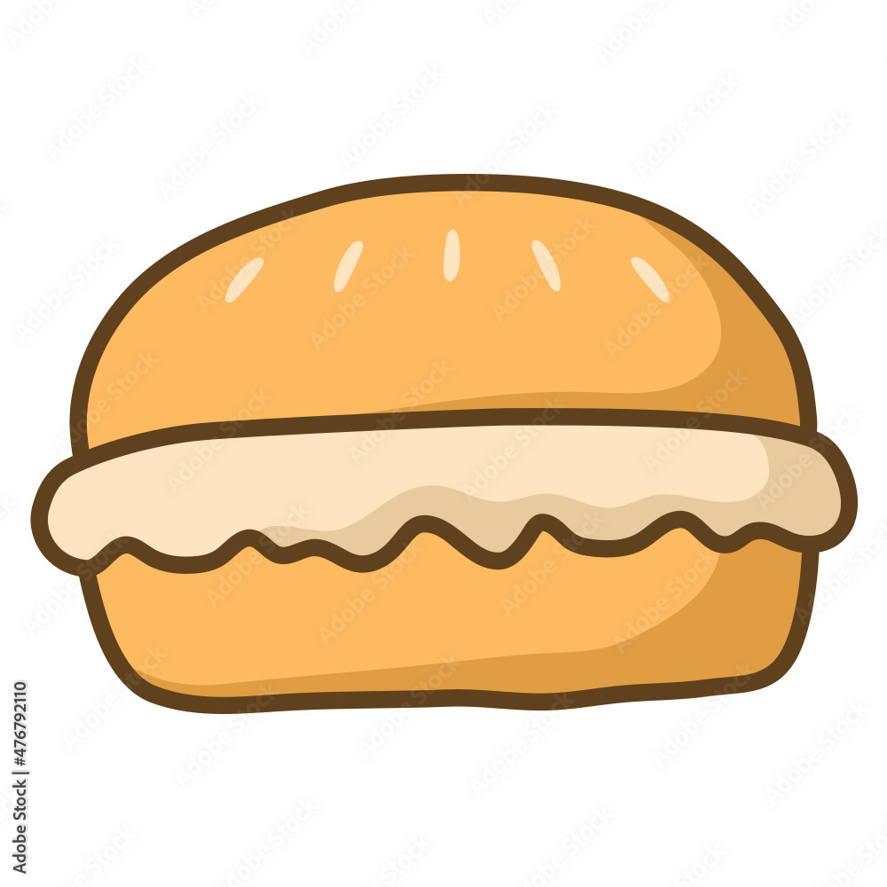 Bread with sweet jam icon. Suitable to use for bakery, food menu, online shop, pastry, restaurant, cafe, etc. 100% vector icon. Bread with sweet jam icon. Suitable to use for bakery, food menu, online shop, pastry, restaurant, cafe, etc. 100% vector icon.