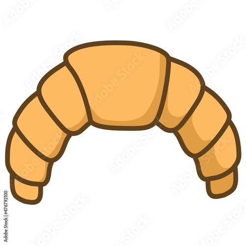 croissant icon. Suitable to use for bakery, food menu, online shop, pastry, restaurant, cafe, etc. 100% vector icon.