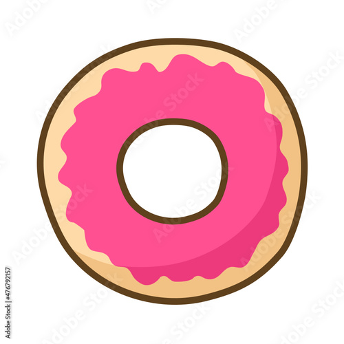 donut icon. Suitable to use for bakery, food menu, online shop, pastry, restaurant, cafe, etc. 100% vector icon.