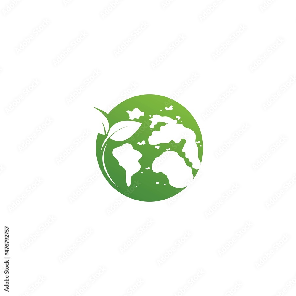 Go green, save our planet, in an isolated white background