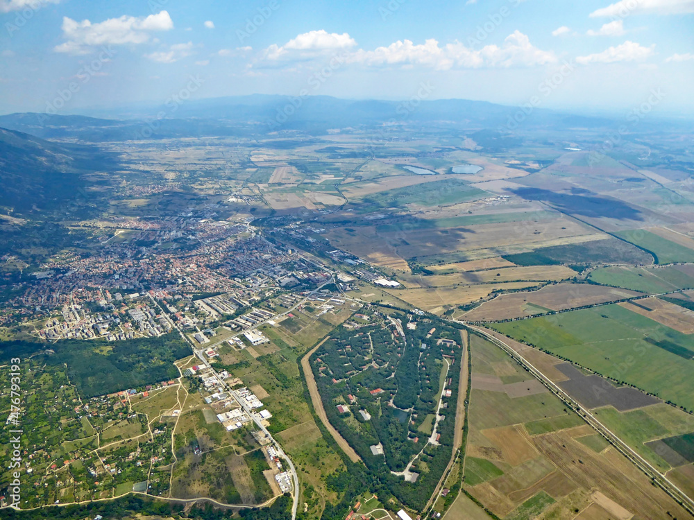 Aerial view of Sopot in Bulgaria