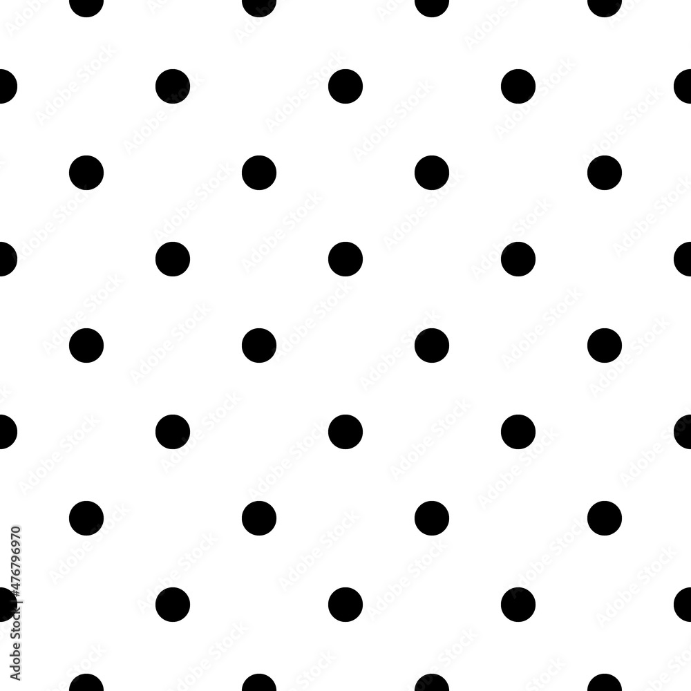 Seamless pattern. Circles ornament. Dots wallpaper. Polka dot motif. Geometric backdrop. Rounds background. Dotted illustration. Spots image. Digital paper, textile print, web design, abstract. Vector