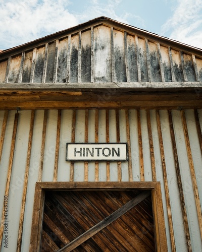 Old Hinton sign in Hinton, West Virginia photo