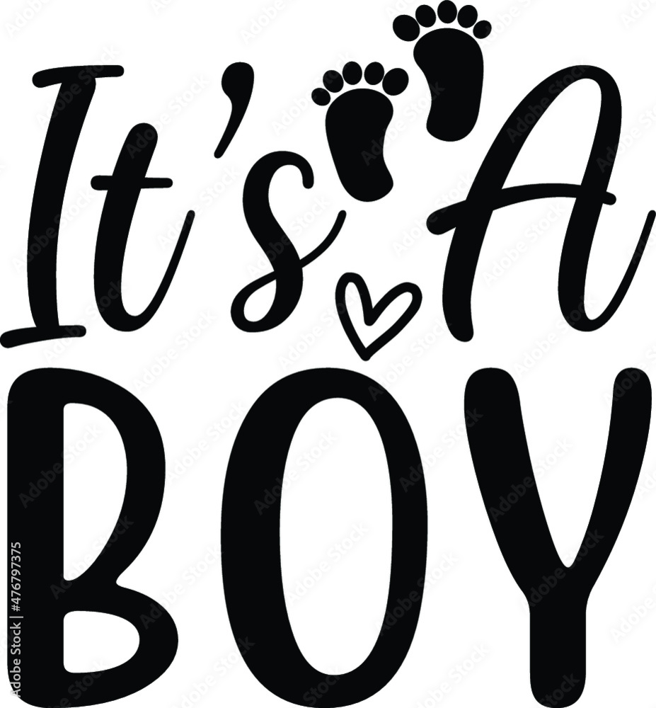 Fototapeta premium It’s a boy vector arts design