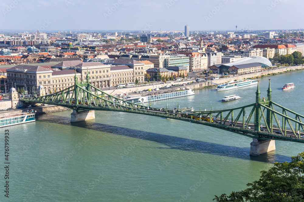 Liberty Bridge or Freedom Bridge in Budapest, Hungary