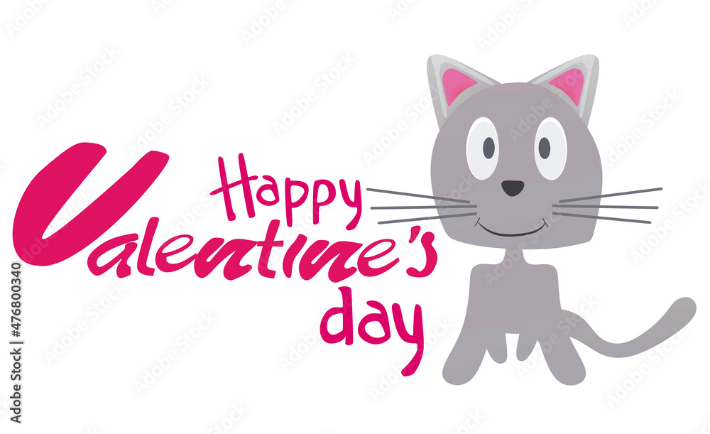 Happy Valentine's day card. vector illustration