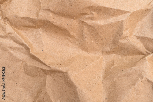 Crumpled Ocher Paper Texture. Paper background for design