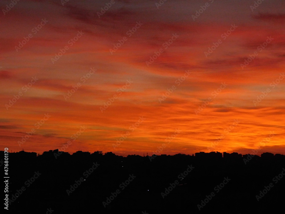 Fototapeta premium sunset in the city