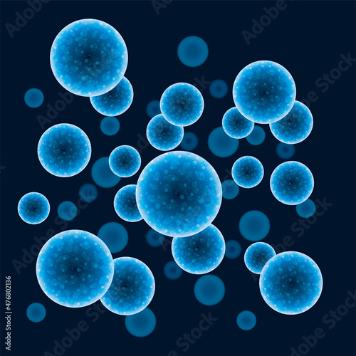 vector abstract health or chemistry blue background with molecules
