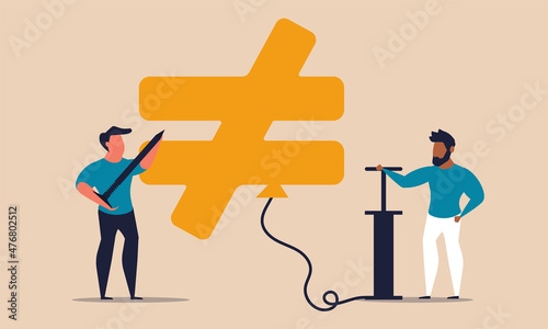 Social injustice and inequality of people in society. Prejudice and compare respect capitalism vector illustration. People are trying to hurt each other genders and nations. Fairness and stop racism