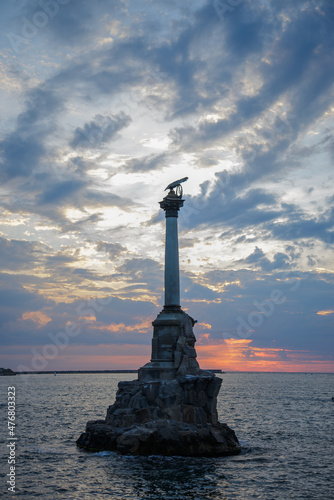 Monument to the Sunken symbol of the city of Sevastopol, on the disputed Crimean peninsula.
