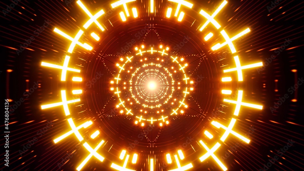 Glowing Orange Light VJ Background