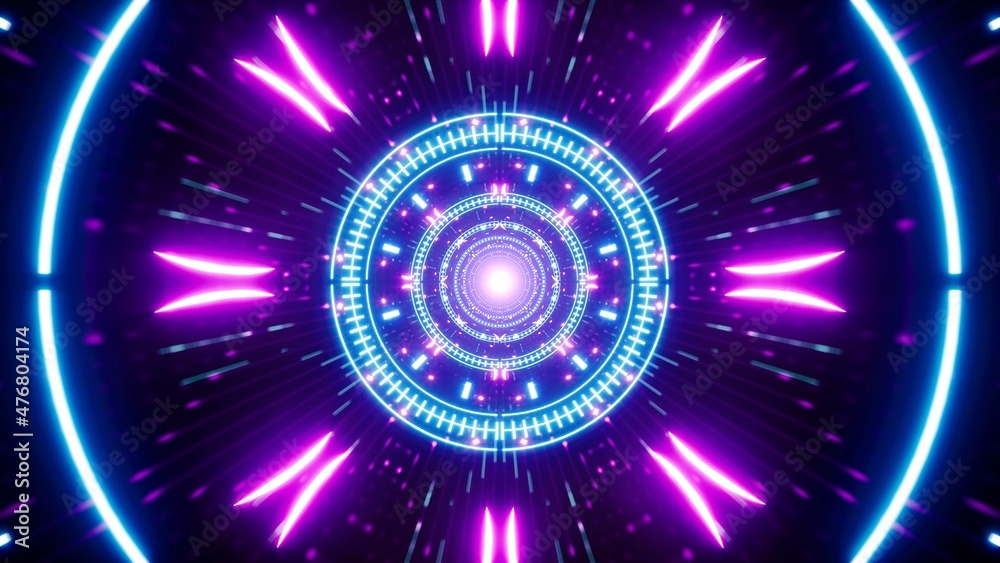Symmetry Pattern Neon VJ Concept Art Background Symmetry Pattern Neon VJ Concept Art Background