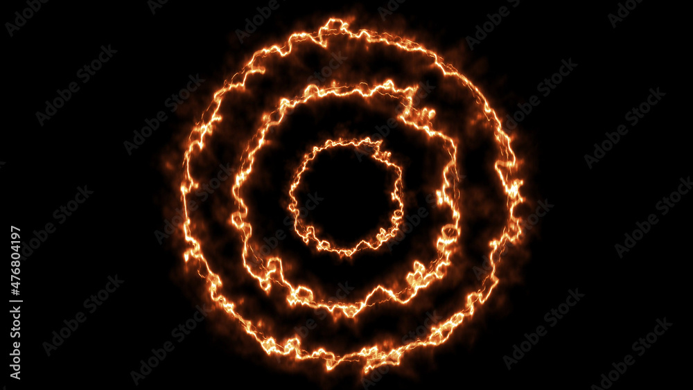 Fototapeta premium Wavy Fire Energy Light Concentric Circles