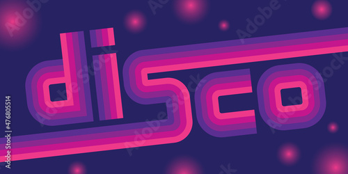 Disco colorful custom lettering for retro dance party
Funky vector design for disco music with seventies retro style gradient colour letters