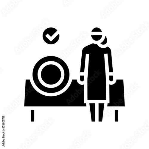 preparing meals babysitter glyph icon vector. preparing meals babysitter sign. isolated contour symbol black illustration