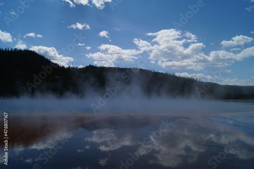 A thermal lake at Yellowstone National Park