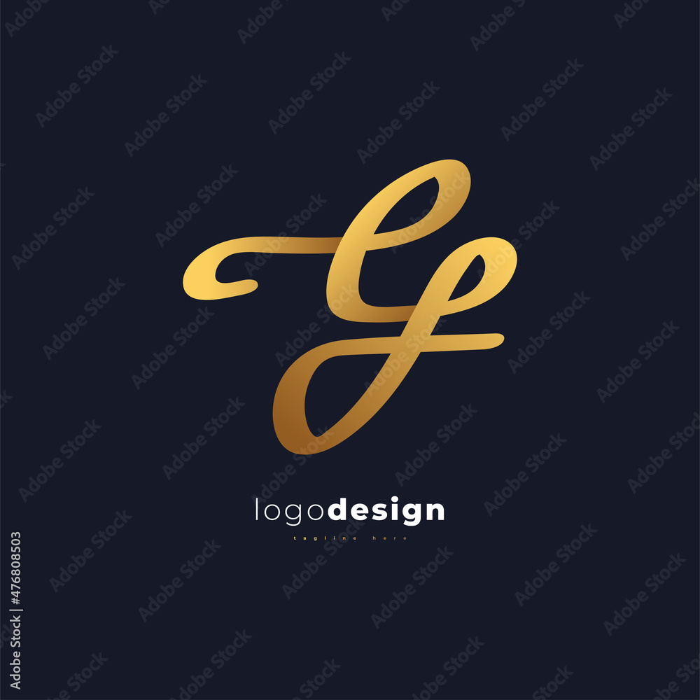 Elegant Initial Letter C and F Logo Design in Golden Gradient with Handwriting Style. CF Signature Logo or Symbol for Business Identity Elegant Initial Letter C and F Logo Design in Golden Gradient with Handwriting Style. CF Signature Logo or Symbol for Business Identity