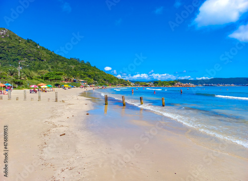 tropical beach of Conceição, Bombinhas, state of Santa Catarina, Brazil