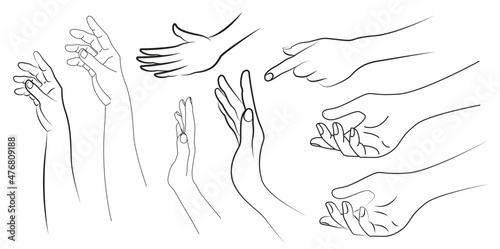 Images of hands in different positions 