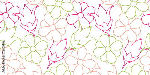 Seamless Floral Pattern in vector