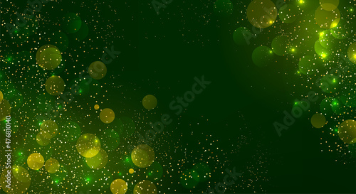 Holiday Abstract shiny color gold bokeh and glitter