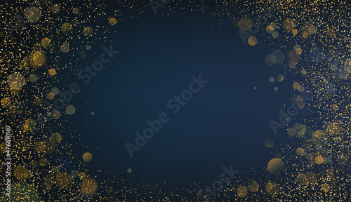 Holiday Abstract shiny color gold bokeh and glitter
