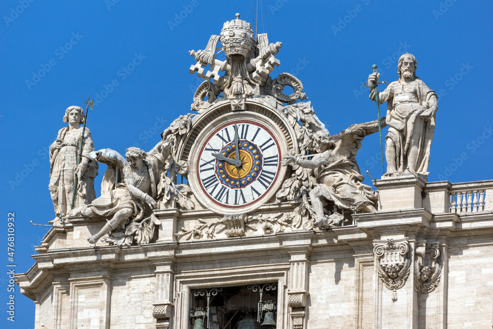 Saint Peter's Square and St. Peter's Basilica in Rome, Vatican, Italy