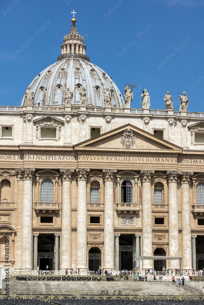 Saint Peter's Square and St. Peter's Basilica in Rome, Vatican, Italy