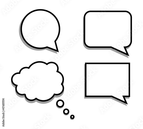 Blank Speech Bubble Set Icon Vector Logo Template Illustration Design. Vector EPS 10