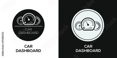 Creative (Car dashboard) Icon ,Vector sign.