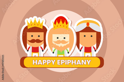 Billede på lærred Happy Epiphany Day Jan 2022