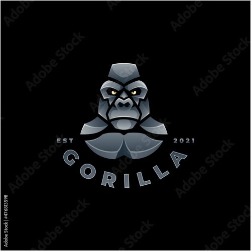 Gorilla logo design vector illustration