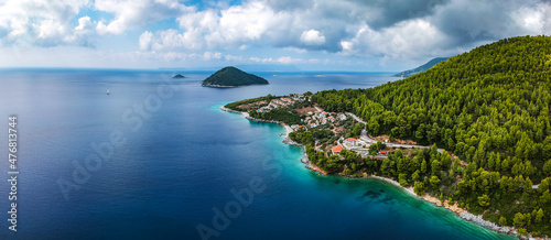 Quadro su tela Amazing scenery over Skopelos island Greece in Autumn