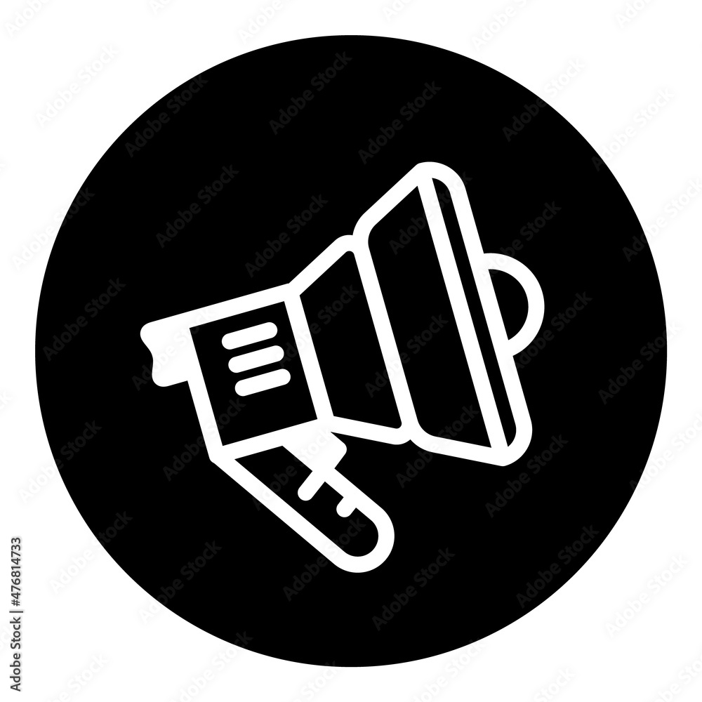 Loudspeaker Megaphone Flat Icon Isolated On White Background Loudspeaker Megaphone Flat Icon Isolated On White Background