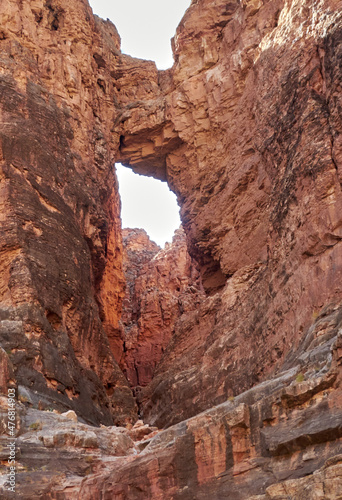 A natural bridge in the Grand Canyon National Park, Arizona. The Kolb brothers named it Bridge of Sighs on a 1911-1912 river trip. It is located in the redwall limestone of the Marble Canyon section.