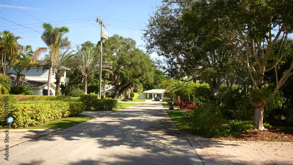 Front driving view Boca Raton residential houses 4k 60fps Front driving view Boca Raton residential houses 4k 60fps