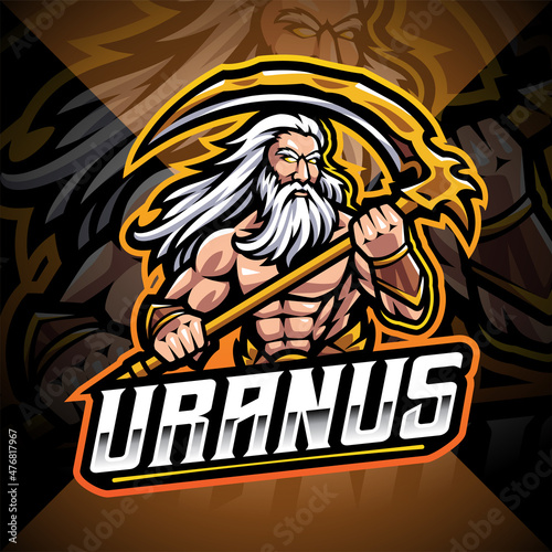 Uranus god esport mascot logo design
