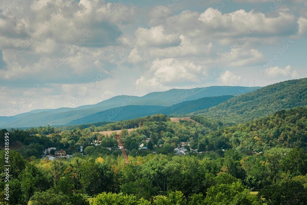 View of mountains near Keyser, West Virginia
