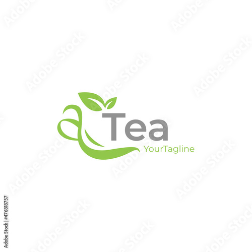 Modern flat simple design TEA healthy logo design