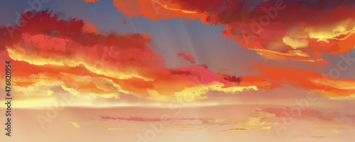 afternoon anime cloud painterly 1