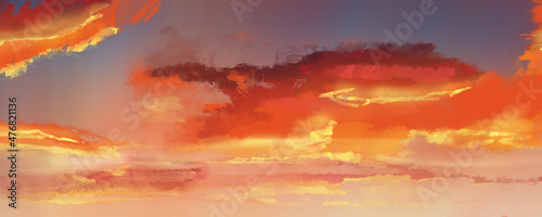 afternoon anime cloud painterly 2