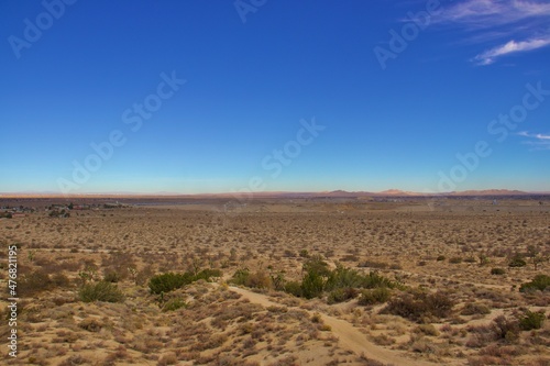 Mojave Desert Landscape Located in Southern California During Sunset