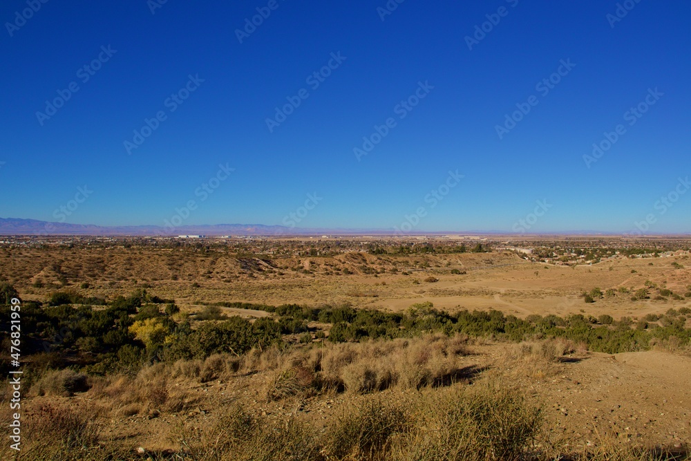 Mojave Desert Landscape Located in Southern California During Sunset