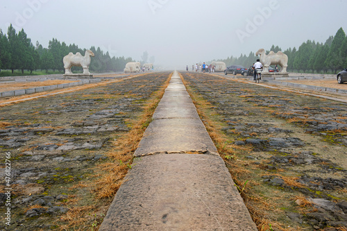 Chinese ancient buildings: well-preserved Qing Dynasty royal graveyard in Zunhua, Hebei Province photo