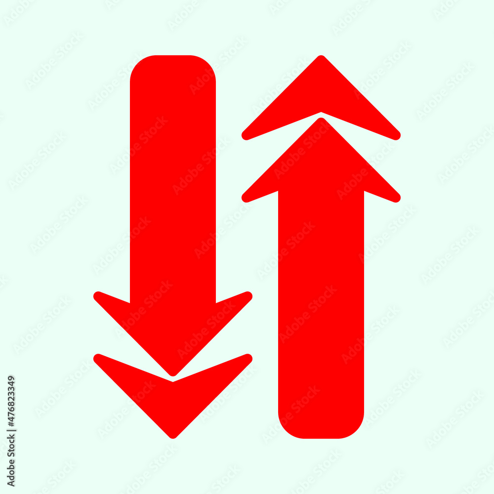Red arrow icon vector EPS- 10 Red arrow icon vector EPS- 10