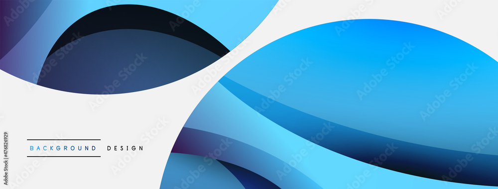 Creative geometric wallpaper. Minimal abstract background. Circle and wave composition vector illustration for wallpaper banner background or landing page Creative geometric wallpaper. Minimal abstract background. Circle and wave composition vector illustration for wallpaper banner background or landing page