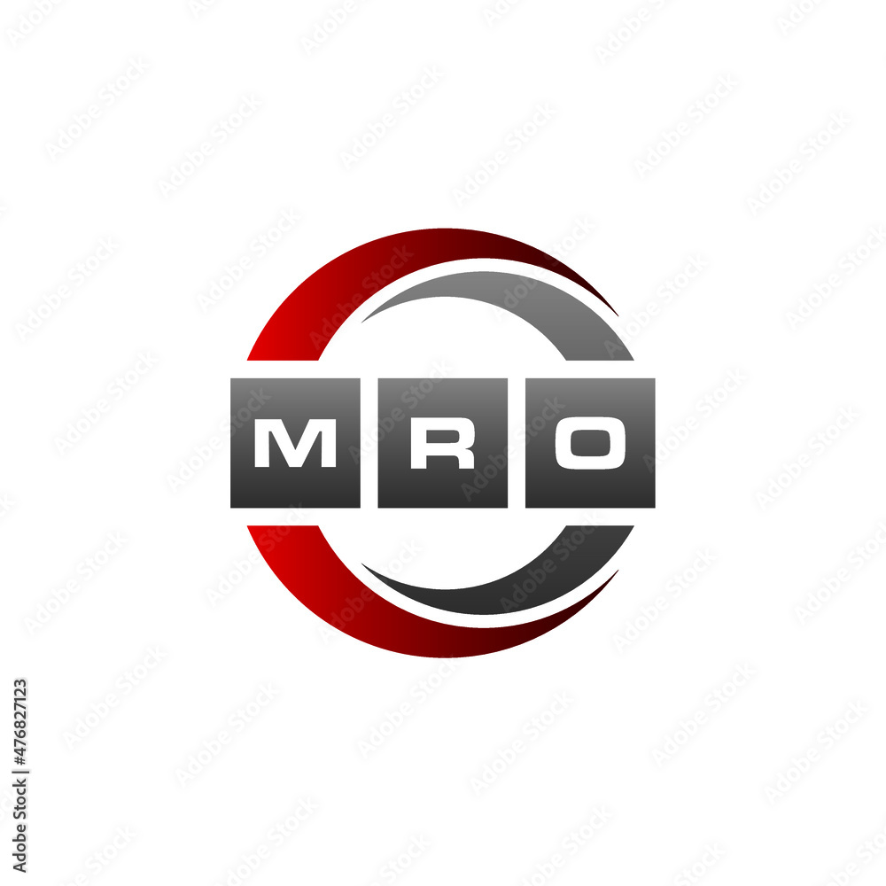 MRO Letter Initial Logo Design Template Vector Illustration - obrazy, fototapety, plakaty 